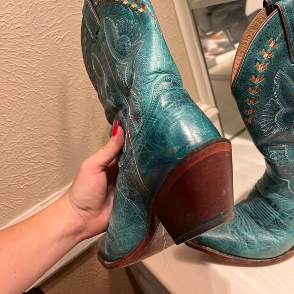 Turquoise boots - Picture 3 of 5